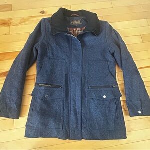 Pendleton Navy Utility Jacket with Black Accents Like New!